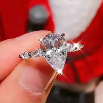 Новые новые кольца с кубическим цирконием и кристаллами для женщин, модные свадебные украшения по контракту, высококачественное стильное женское кольцо 6