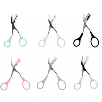 Новые ножницы для бровей с расческой Ножницы для волос из ресниц Нержавеющая сталь Бритва для бровей Уход Wenkbrauw Триммер