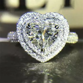 Новые обручальные кольца с эстетичным сердцем и кубическим цирконием для женщин, роскошное предложение, кольца для подруги, нежный подарок, модные ювелирные изделия 6