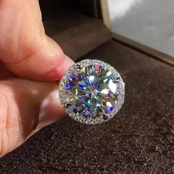 Новые обручальные кольца с кристаллами кубического циркония 10 мм для женщин, серебряного цвета, роскошные модные обручальные кольца, ювелирные изделия, новое поступление кольца 7