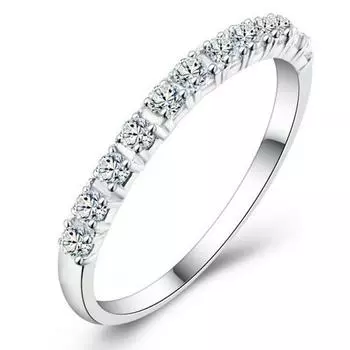 Женское обручальное кольцо с камнями 4