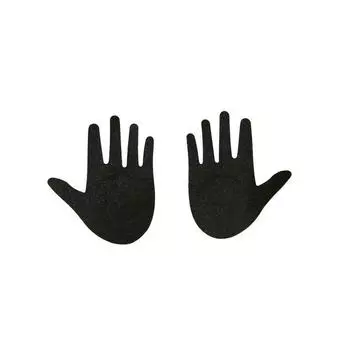 Новые очаровательные женские наклейки на грудь в форме руки/сердца, одноразовые накладки на соски, черные Heart Shapped