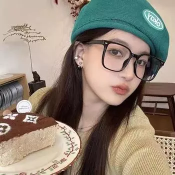 Новые очки Big Box с защитой от Blu-ray Мужские европейские и американские модные онлайн-очки для знаменитостей Женские корейские студенты Близорукость. -100