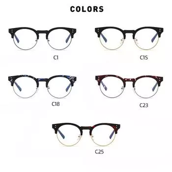 Новые очки для бровей, полурамка, плоское зеркало, антисиняя оправа для очков из ПК, очки для близорукости TR90