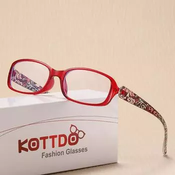 Новые очки для чтения женские полнооправные оптические очки с принтом в стиле ретро с защитой от синего света пресбиопия дальнозоркость очки для чтения +1.0 +2.0 +3.0 +4.0 +1.0 красный