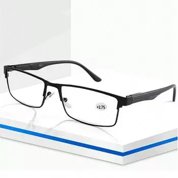 Новые очки по рецепту, очки для чтения, мужские и женские деловые оптические прозрачные очки, с классом от +1,0 до +4,0, модель 763 +1