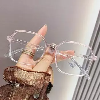 Новые очки с защитой от Blu-ray, оправа для женских онлайн-знаменитостей, трендовая коробка с плоским зеркалом, мужские модные модные очки для близорукости. -100
