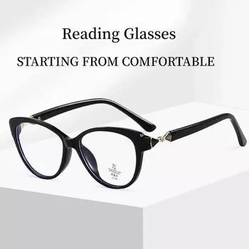Новые очки с защитой от синего света для женщин, очки для чтения с кошачьим глазом, очки для дальнего видения, очки против усталости, пресбиопии 0