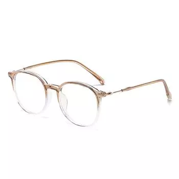 Новые очки в ретро-круглой оправе с градиентом TR. Оправа Trend Fresh с антисиними плоскими очками в форме оправы.