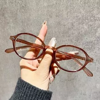 Новые очки Y2k в овальной оправе с защитой от синего света, милые крутые очки, очки для чтения на компьютере, острые очки для девочек
