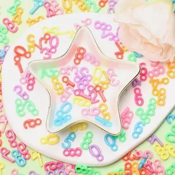 Новые однотонные 40 шт. акриловые бусины с подвесками, аксессуары, популярные цифровые бусины для изготовления ювелирных изделий своими руками, случайные буквы, детское ожерелье, браслет 4