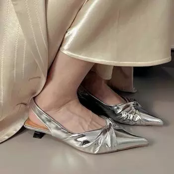 Новые однотонные элегантные женские сандалии на шпильке с острым носком, пикантные модные туфли на высоком каблуке для банкетов и вечеринок, НЕТ:0543 34