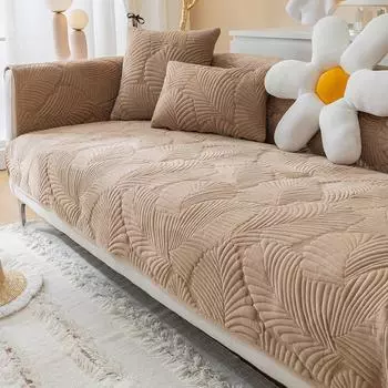 Новые однотонные чехлы для диванов, полотенца, мягкие банановые листья, плюшевые чехлы для диванов для гостиной, эркер, коврик L-образной формы, декор для дивана 70x70cm 1pcs