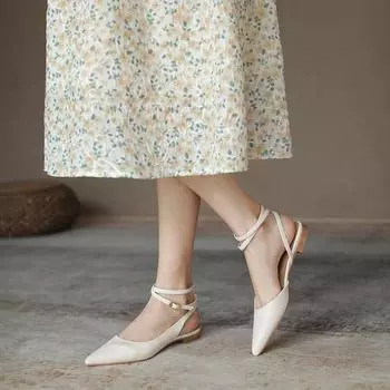 Новые однотонные модные лоферы с острым носком и неглубоким ртом, украшенные перекрестными ремешками, удобная повседневная женская обувь на мягкой подошве на плоской подошве 35