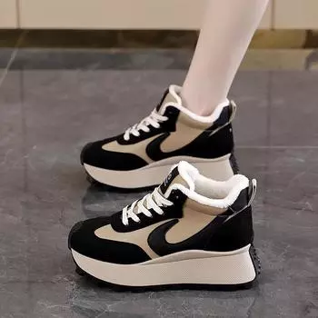 Новые однотонные осенние туфли для женщин, нескользящие, для улицы, мода 2024 года, высококачественные женские туфли из вулканизированной кожи Zapatillas Mujer 35 чёрный