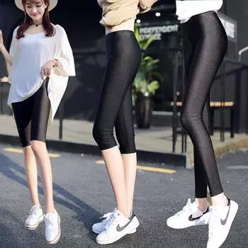Новые осенне-зимние эластичные глянцевые нейлоновые облегающие леггинсы с девятью точками XL/2XL