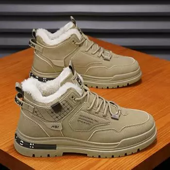 Новые осенне-зимние ботинки Martin мужские высокие в стиле ретро для спорта и отдыха на толстой подошве из бархата, теплые, хлопковые, устойчивые к холоду и удобные, модные 39