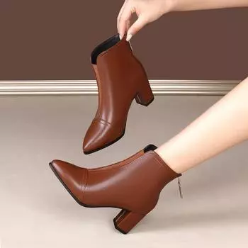 Новые осенне-зимние женские ботинки, женская обувь, женские ботильоны на низком каблуке, женская теплая флисовая обувь на платформе, зимние ботинки Bottes 34 чёрный