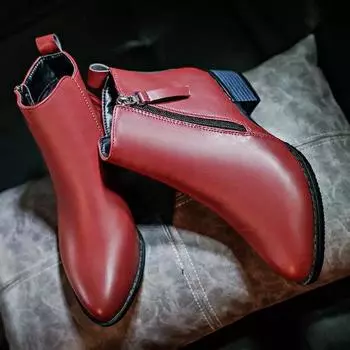 Новые осенне-зимние женские туфли женские с застежкой-молнией сбоку, с острым носком, женские ботильоны, винтажные модные ботинки yuj7 4 чёрный