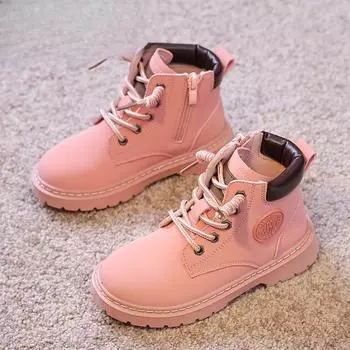 Новые осенние ботинки Martin для детей среднего и большого размера, детские модные ботинки в британском стиле 29