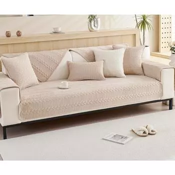 Новые осенние и зимние диванные подушки, супермягкие, утолщенные плюшевые вышитые наволочки, противоскользящие полотенца-чехлы, современные простые диванные полотенца 70*70cm