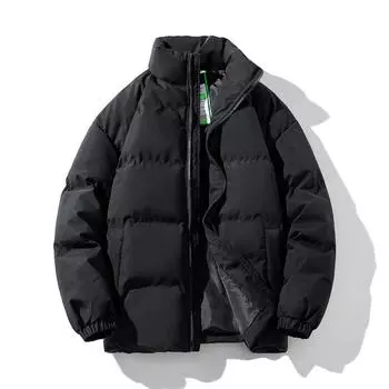 Новые осенние и зимние хлопковые пуховые пальто, повседневная и модная одежда для пар, хлопковые пальто с воротником-стойкой, модные брендовые пальто-хлеб M