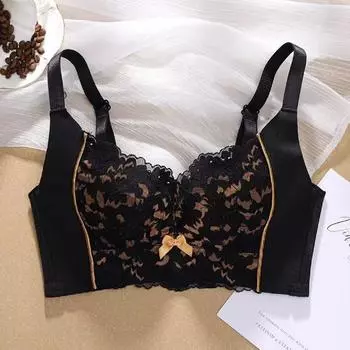 Новые осенние и зимние изделия без магнитов - это мягкое, среднее и плотное кружево, нижнее белье без стали, женское белье средней и маленькой груди, собирающееся вместе 95D белый