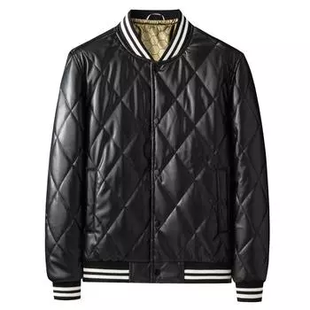 Новые осенние и зимние куртки, бейсбольная форма, теплые и универсальные модели для пар, новые мужские и женские куртки из искусственной кожи и хлопковые куртки в одном стиле M