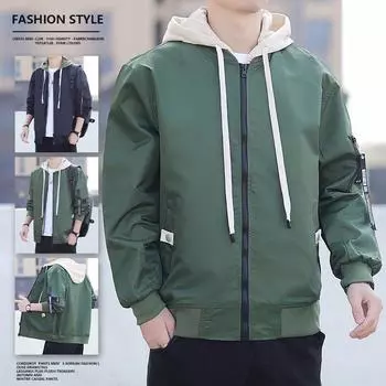 Новые осенние и зимние куртки, мужские поддельные двухкомпонентные повседневные куртки, модные универсальные повседневные топы M
