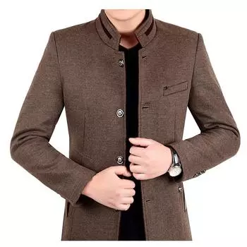 Новые осенние и зимние мужские деловые модные шерстяные куртки, мужские шерстяные пальто без железа M