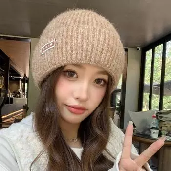Новые осенние и зимние шапки, женские вязаные шерстяные шапки, зимние теплые студенческие пуловеры 2