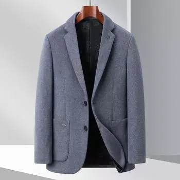 Новые осенние и зимние шерстяные мужские повседневные костюмы корейского стиля тонкие шерстяные костюмы модные одинарные костюмы M
