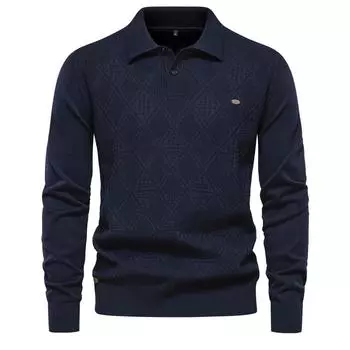 Новые осенние и зимние топы с длинными рукавами мужские свитера с тонкими лацканами высококачественные мужские свитера S