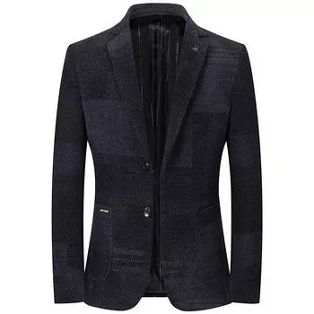 Новые осенние и зимние утолщенные мужские повседневные костюмы Chenel корейской версии, тонкие маленькие костюмы, модные и повседневные M