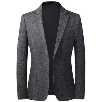 Новые осенние и зимние жаккардовые шерстяные костюмы для молодых и средних лет Мужские костюмы Корейский стиль Тонкие повседневные костюмы для мужчин M