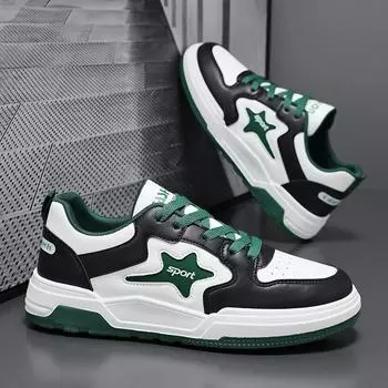 Новые осенние мужские кроссовки. Мужская удобная обувь на платформе. Трендовая вулканизированная обувь на шнуровке. Белые повседневные кроссовки Zapatillas. 39