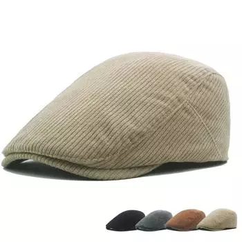 Новые осенние мужские шапки, вельветовые кепки газетчика, береты Gorro Hombre Boina, весенняя модная шляпа художника, черная плоская кепка 55-60cm