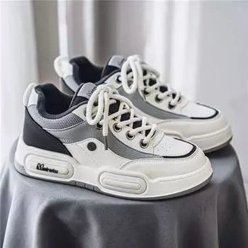 Новые осенние мужские туфли Повседневные кроссовки на толстой подошве Осенние кроссовки для тенниса и бега Кроссовки для ходьбы Кроссовки Zapatillas 39 чёрный