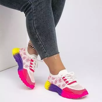 Новые осенние низкие кроссовки в стиле eBay с радужной подошвой, подходящие по цвету, с круглым носком и плоской подошвой, с плетеной тесьмой 35 оранжевый