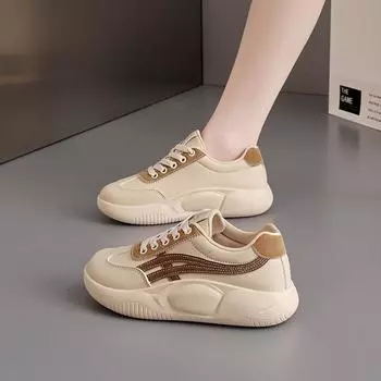 Новые осенние повседневные дышащие кроссовки для скейтбординга на толстой подошве, спортивная обувь для скейтбординга, трендовая корейская версия 35 синий