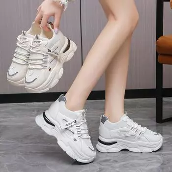 Новые осенние женские кроссовки Daddy Shoes, универсальные, маленькие, с толстой подошвой, дышащие, повседневные кроссовки 35