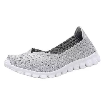 Новые осенние женские повседневные туфли на плоской подошве, плетеные туфли, однотонные модные женские туфли, туфли на плоской подошве для женщин, туфли-лоферы, женская обувь 4.5