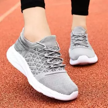 Новые осенние женские туфли Fly Woven Mesh Дышащая повседневная обувь Легкие спортивные повседневные кроссовки 35 чёрный