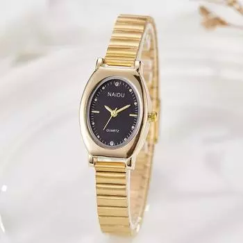 Новые овальные модные часы High Sense с золотым и стальным ремешком, простые женские часы