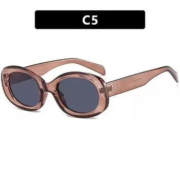 Новые овальные солнцезащитные очки для мужчин и женщин, модные очки в стиле ретро, женские солнцезащитные очки ярких цветов