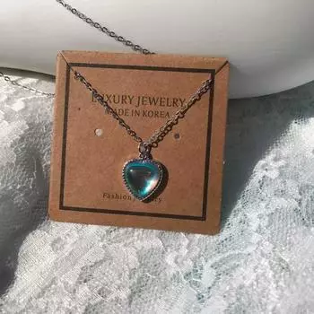 Новые ожерелья и подвески с лунным камнем в форме сердца для женщин, модные ювелирные изделия из стерлингового серебра 925 пробы, ключичная цепочка