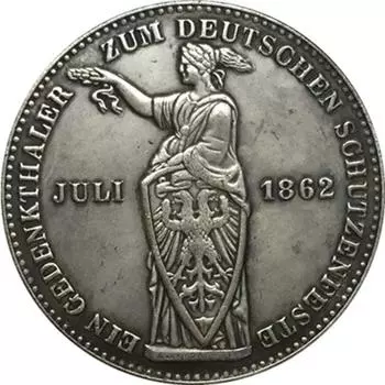 Новые памятные монеты Германии Германии 1862 года as the picture