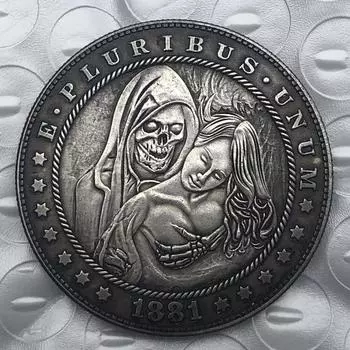 Новые памятные монеты «Красота черепа» 1881 года as the picture