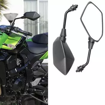 Новые пара зеркал для мотоцикла, зеркала для мотокросса, электрические, задние боковые выпуклые зеркала 10 мм чёрный