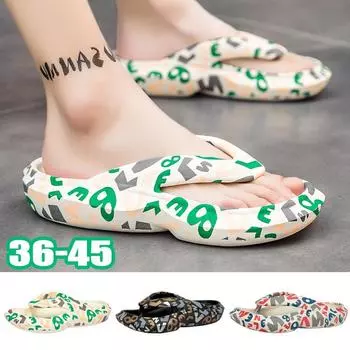 Новые парные повседневные шлепанцы с толстой подошвой, сандалии, летние сандалии для отдыха 36-45 36 чёрный